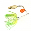 Spinnerbait - tandem orange blade and gold willow with limetreuse skirt